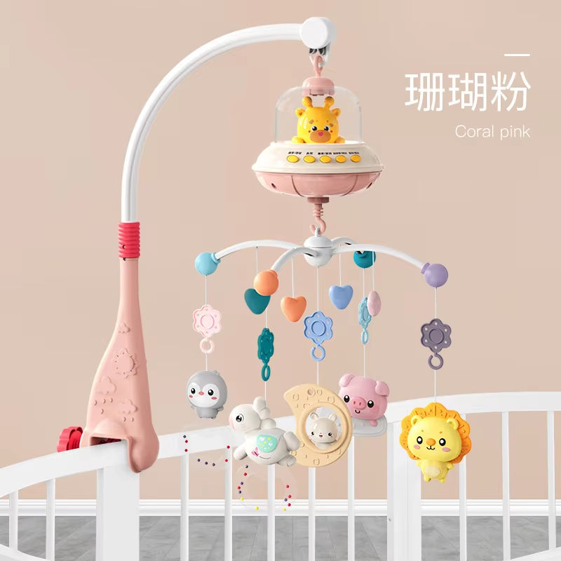 Baby Crib Mobile with Lights Music Projection for Infants 0-6 Months Remote Control Crib Toys for Newborn Baby Mobile for Crib