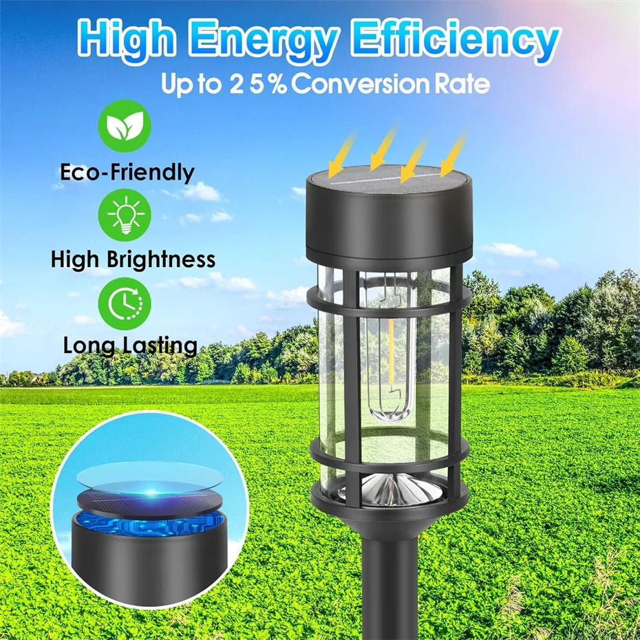 Solar Pathway Lights LED Solar Lights Outdoor Waterproof Solar Garden Light outdoor IP65 Solar Lamp Super Bright Solar Spotlight