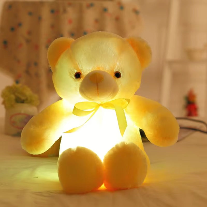 3275CM Luminous Creative Light up LED Teddy Bear Stuffed Animal Plush Toy Colorful Glowing Teddy Bear Christmas Gift for Kid