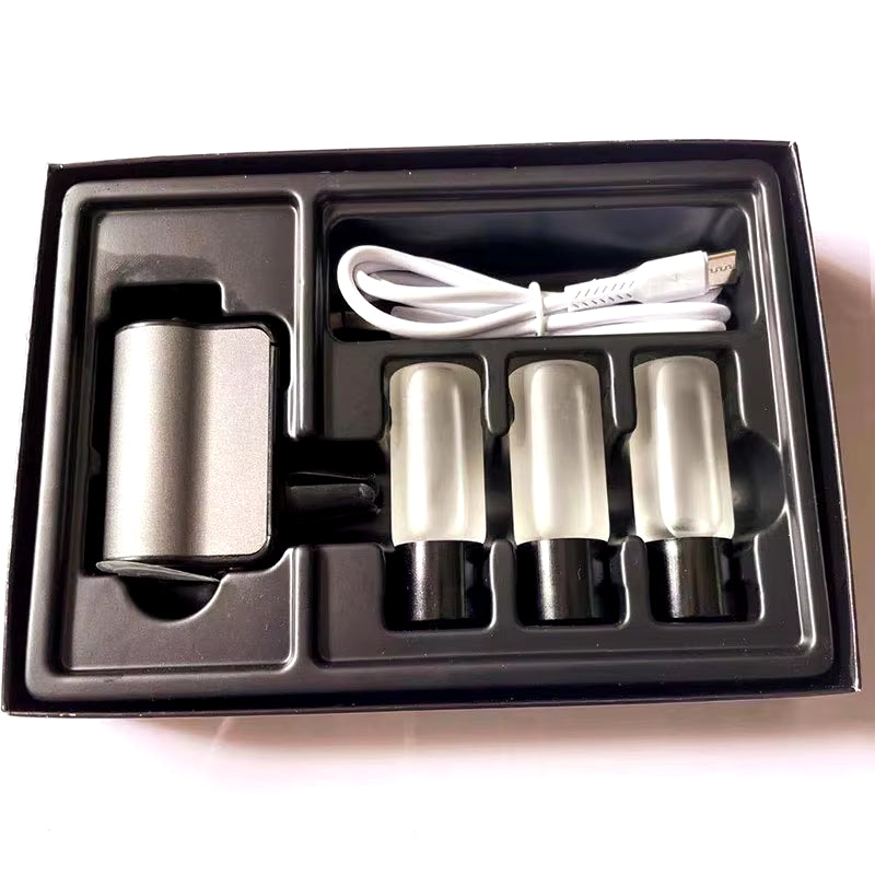 Car Air Freshener Electric Auto Air Diffuser Aroma Car Air Vent Essential Oil Mist Grain Oil Aromatherapy Perfume Fragrance