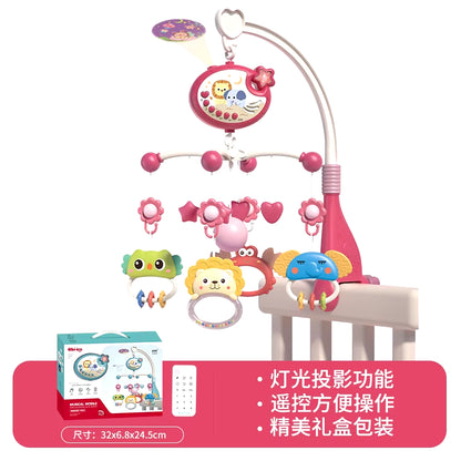Baby Crib Mobile with Lights Music Projection for Infants 0-6 Months Remote Control Crib Toys for Newborn Baby Mobile for Crib