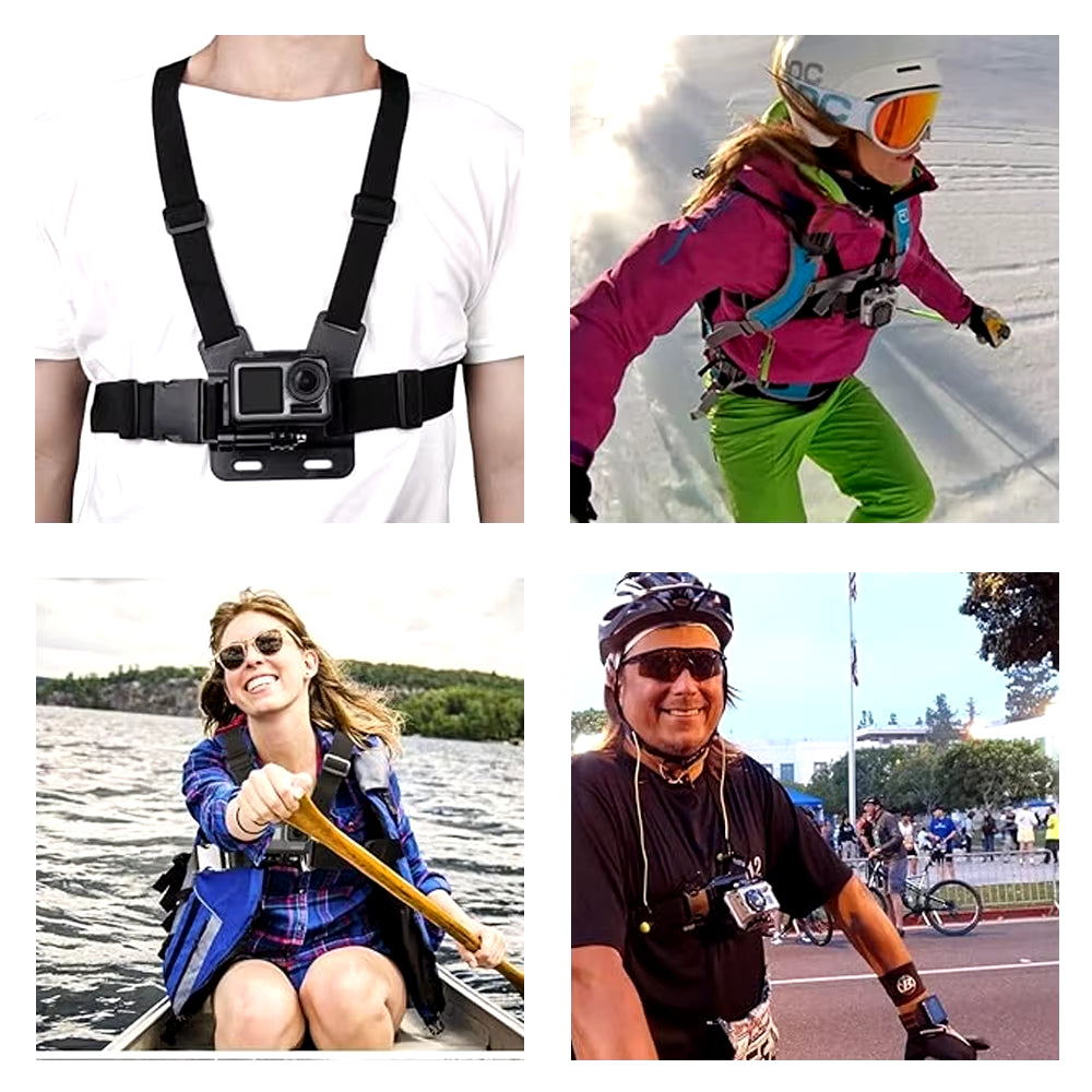 Chest Harness Mount Adjustable Chest Strap Belt with J Hook Compatible for Gopro Hero 12 11 10 9  Action Camera Accessories