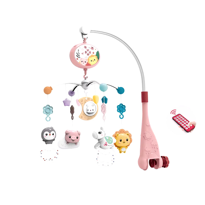 Baby Crib Mobile with Lights Music Projection for Infants 0-6 Months Remote Control Crib Toys for Newborn Baby Mobile for Crib