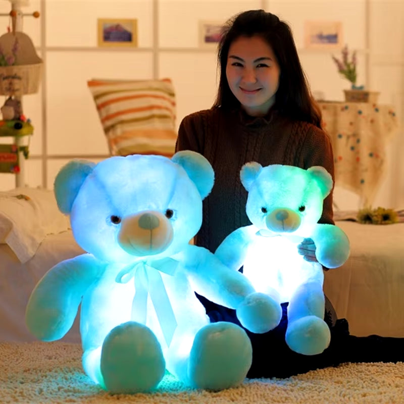 3275CM Luminous Creative Light up LED Teddy Bear Stuffed Animal Plush Toy Colorful Glowing Teddy Bear Christmas Gift for Kid