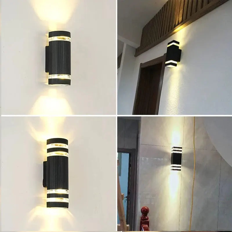 Waterproof LED Wall Lights Double head wall Lamp Replaceable bulb E27 for Room Stairs Outdoor Garden Wall Lighting Decoration