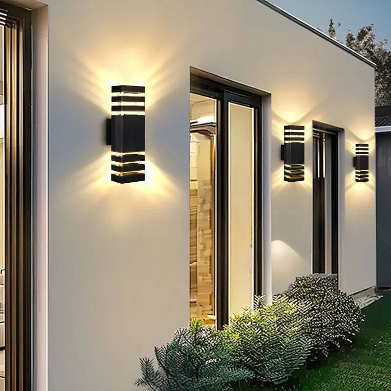 Waterproof LED Wall Lights Double head wall Lamp Replaceable bulb E27 for Room Stairs Outdoor Garden Wall Lighting Decoration