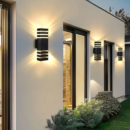 Waterproof LED Wall Lights Double head wall Lamp Replaceable bulb E27 for Room Stairs Outdoor Garden Wall Lighting Decoration