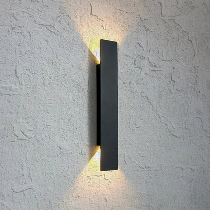 Outdoor Waterproof Wall Lamps Strip Aluminum Wall Lights 18W LED Black Wall Lamp Bedroom Exterior Outdoor Lighting Fixtures