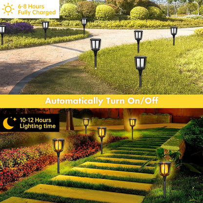 Solar Outdoor Lights Solar Torch Lights with Flickering Flame Waterproof Solar Powered Pathway Lights Landscape Decorative Light