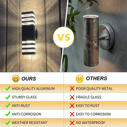 Waterproof LED Wall Lights Double head wall Lamp Replaceable bulb E27 for Room Stairs Outdoor Garden Wall Lighting Decoration