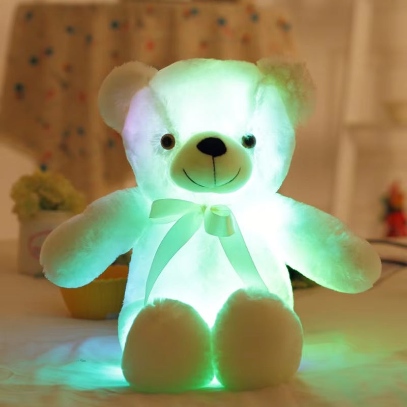 3275CM Luminous Creative Light up LED Teddy Bear Stuffed Animal Plush Toy Colorful Glowing Teddy Bear Christmas Gift for Kid