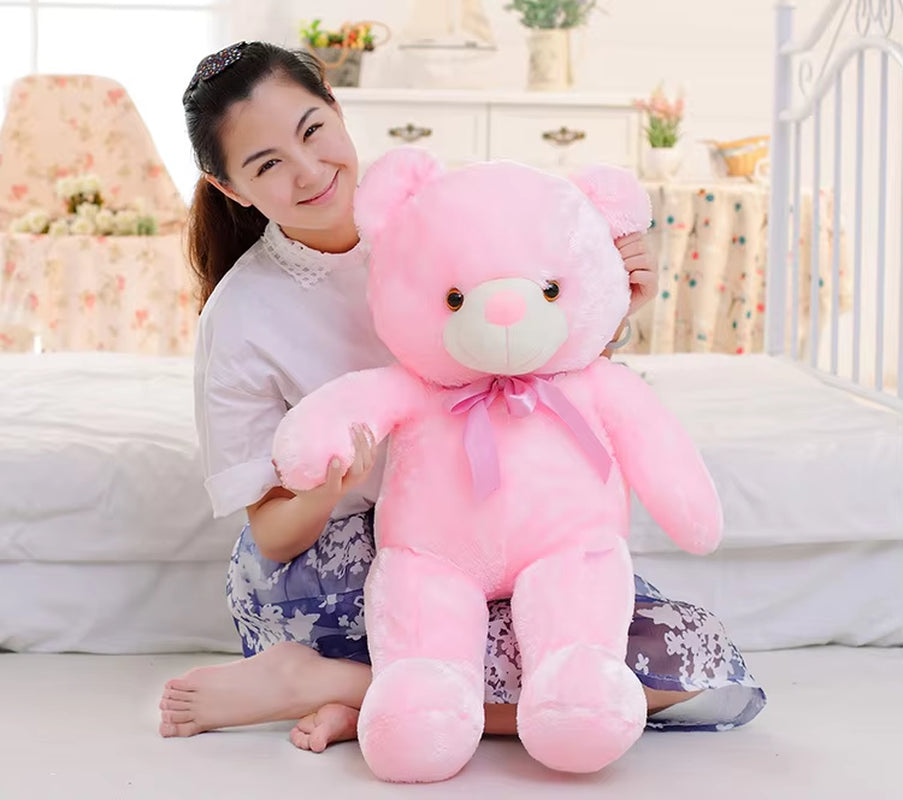 3275CM Luminous Creative Light up LED Teddy Bear Stuffed Animal Plush Toy Colorful Glowing Teddy Bear Christmas Gift for Kid