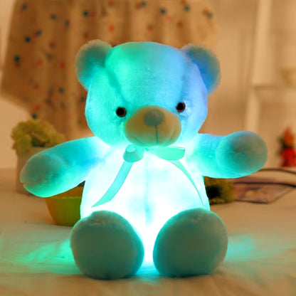 3275CM Luminous Creative Light up LED Teddy Bear Stuffed Animal Plush Toy Colorful Glowing Teddy Bear Christmas Gift for Kid