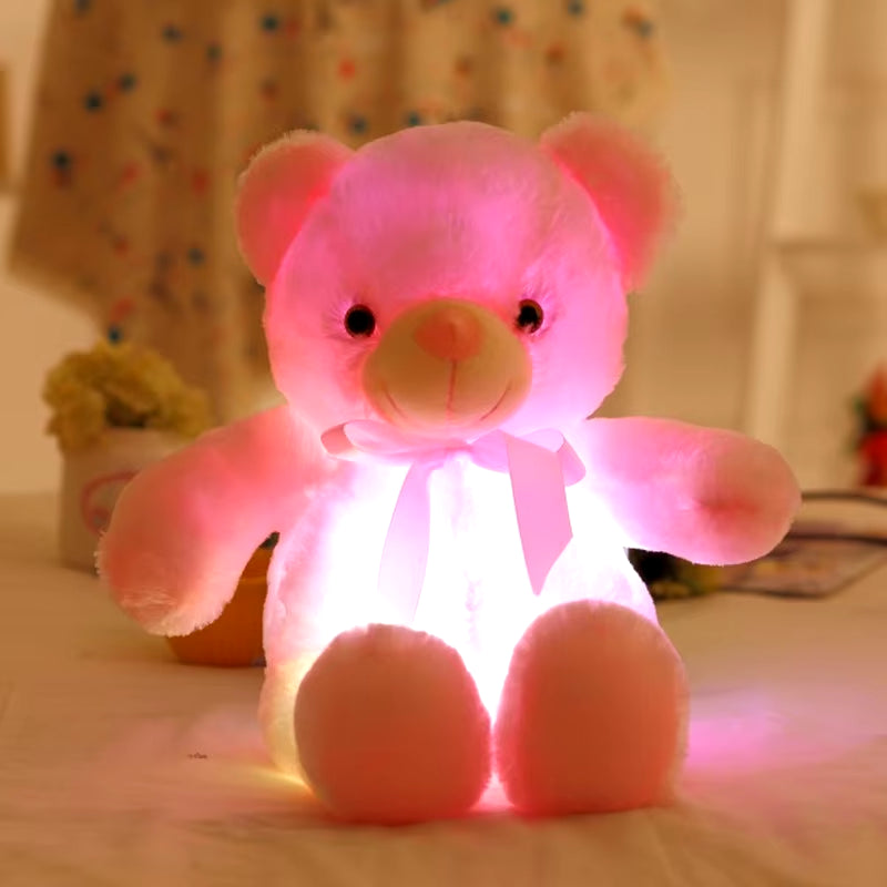 3275CM Luminous Creative Light up LED Teddy Bear Stuffed Animal Plush Toy Colorful Glowing Teddy Bear Christmas Gift for Kid
