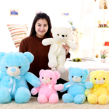 3275CM Luminous Creative Light up LED Teddy Bear Stuffed Animal Plush Toy Colorful Glowing Teddy Bear Christmas Gift for Kid