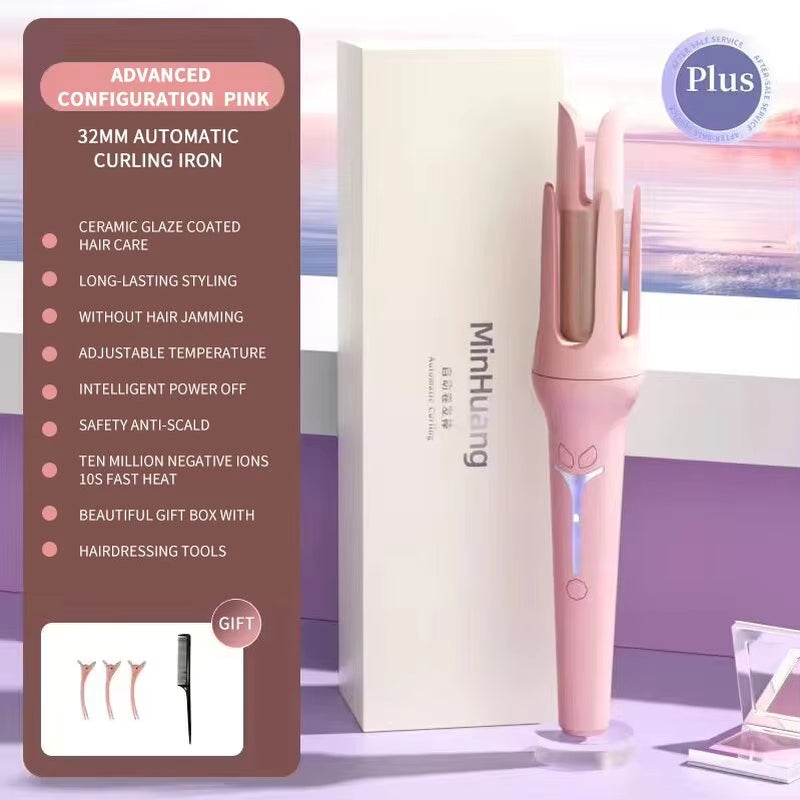 Automatic Curling Iron 32 Mm Big Roll Anion Ceramic Hair Curler 4Speed Adjustable Fast Heating Fashion Styling Tools